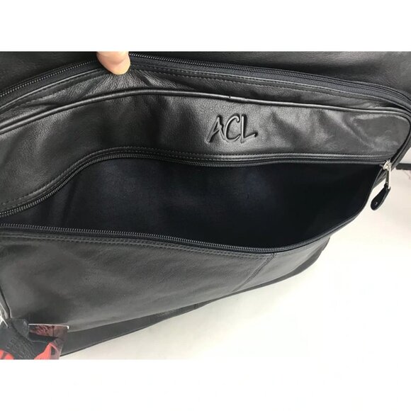 Canyon Outback Black Leather‎ Garment Carry-On Overnight Bag NEW - Picture 5 of 10